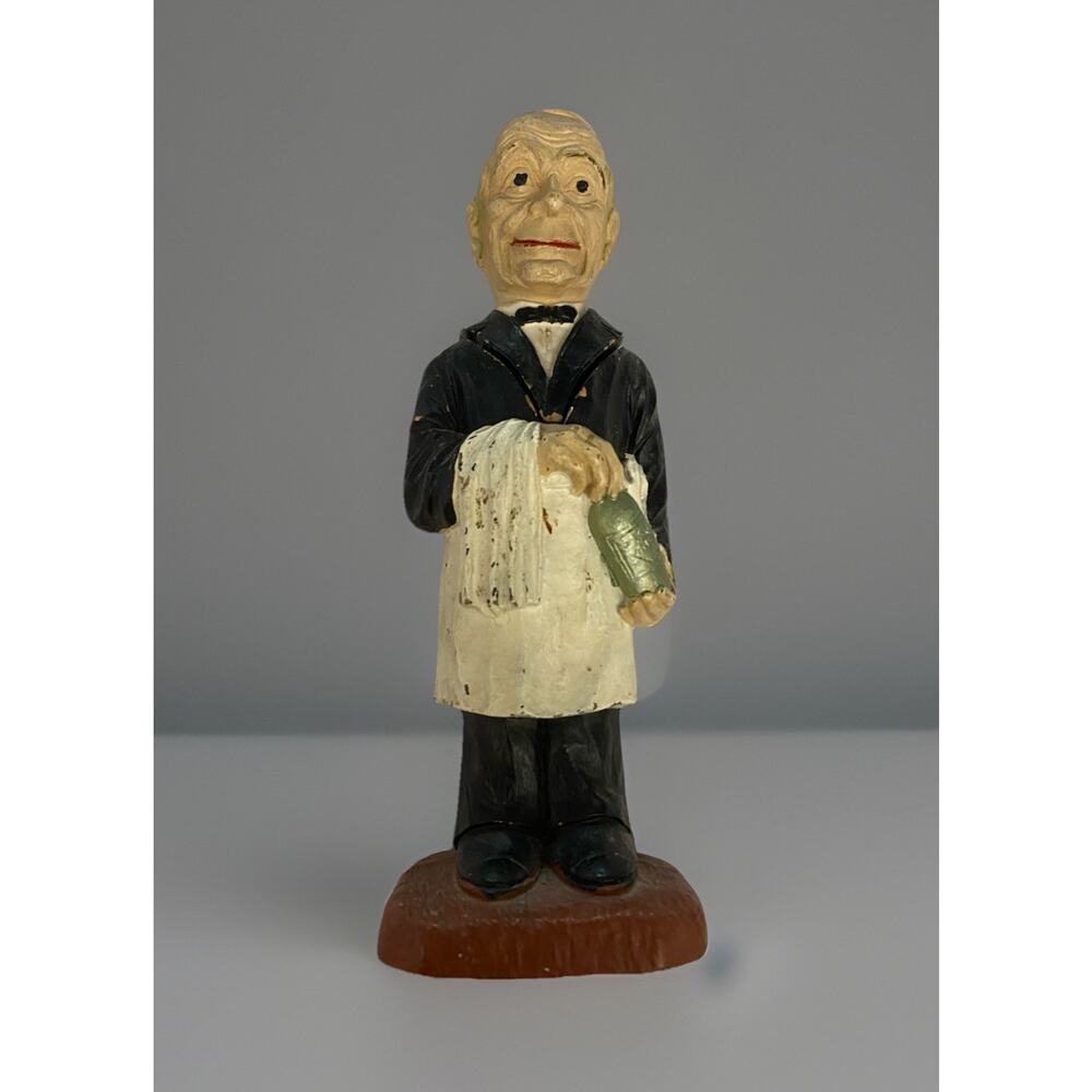 1940's Vintage Louie the Bar Butler SYROCO Wood Wine Corkscrew 8" tall